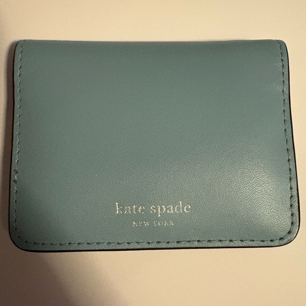 Kate Spade Teal Leather Card Holder